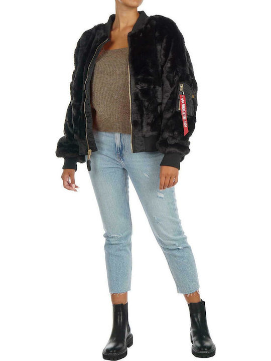 Women's Short Fur Black