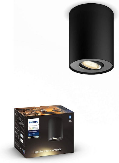 Philips Pillar Einzel Spot mit Fassung GU10 in Schwarz Farbe