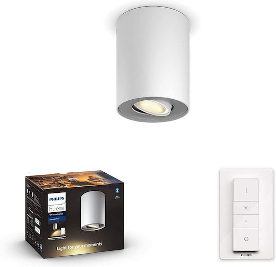 Philips Pillar Μονό Σποτ με Ντουί GU10 σε Λευκό Χρώμα