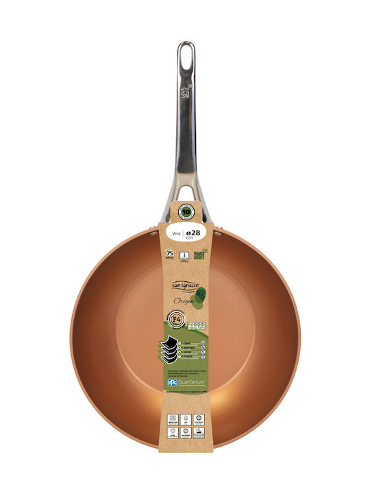 San Ignacio Origen Wok made of Aluminum with Non-Stick Coating 28cm