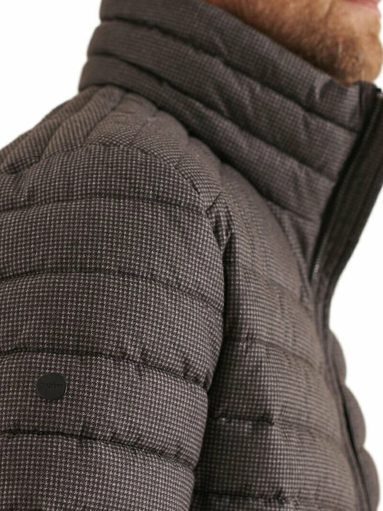 Fuji Jacke Puffer Grey Dogstooth