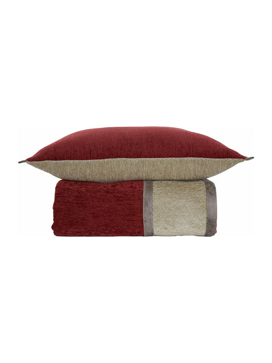 Nef-Nef Homeware Sofa Throws 2 Seater 2 Sides New Tanger 180x250cm Bordo / Ecru