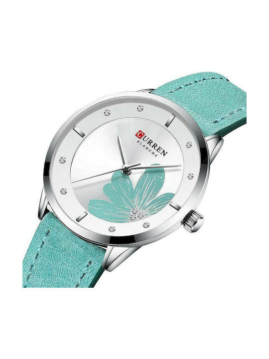 Curren Watch with Green Leather Strap