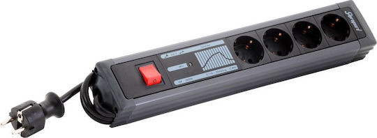 REV Power Strip with Surge Protection 4 Positions with Switch and Cable 2.5m
