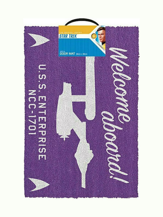 Pyramid International Carpet Doormat Star Trek Welcome Aboard Purple 40x60cm