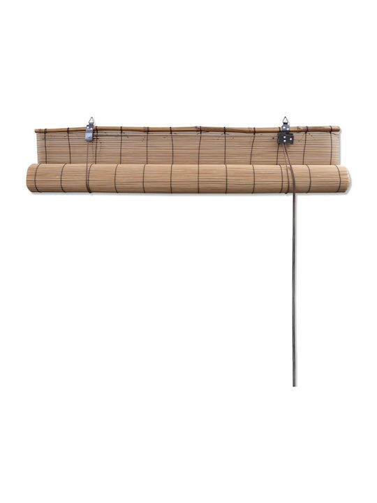 vidaXL Shade Blind Bamboo Coffee L80xH160cm