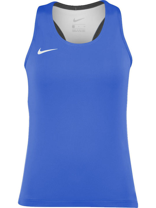 Nike Damen Sportlich Bluse Ärmellos Blau