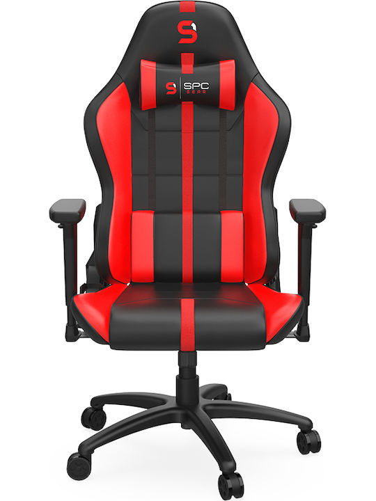 SPC Gear SR400 Gaming Stuhl aus Künstlichem Leder mit Verstellbaren Armlehnen Schwarz/Rot