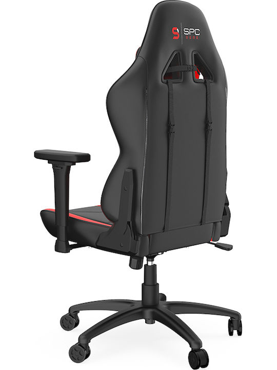 SPC Gear SR400 Gaming Stuhl aus Künstlichem Leder mit Verstellbaren Armlehnen Schwarz/Rot