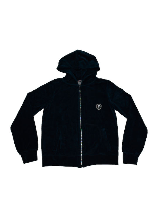 Damen-Strickjacke mit Reißverschluss in Marineblau