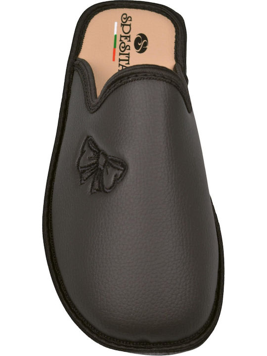 Spesita Women's Slipper In Black Colour