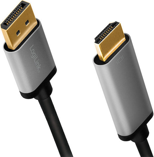 LogiLink Kabel DisplayPort-Stecker - HDMI-Stecker 2m Schwarz (CDA0107)