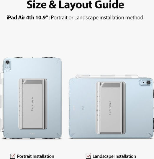 Ringke Fusion Combo Back Cover Stand / Υποδοχή Στυλό Smoke Black - Light Gray (iPad Air 2020)
