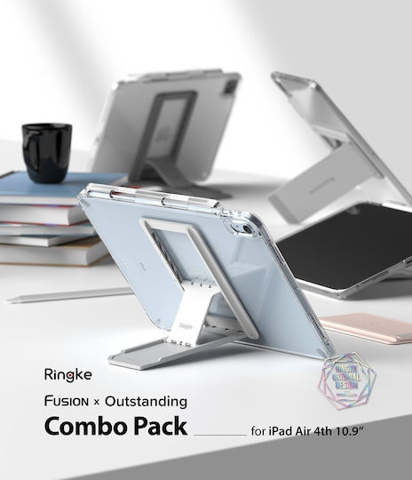 Ringke Fusion Combo Back Cover Stand / Υποδοχή Στυλό Smoke Black - Light Gray (iPad Air 2020)