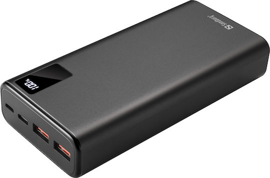 Sandberg 420-59 Power Bank 20000mAh 20W with 2 USB-A Ports and USB-C Port Power Delivery / Quick Charge 3.0 Black