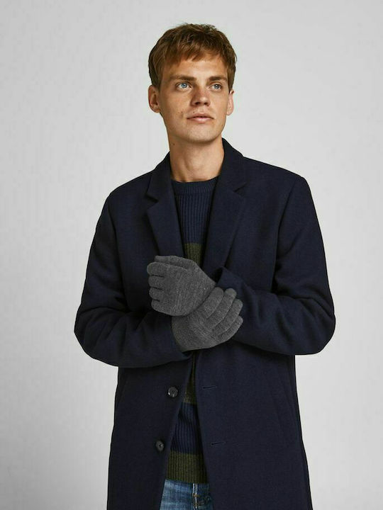 Jack & Jones Men's Knitted Touch Gloves Grey Melange