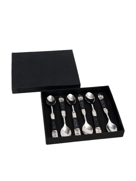 InTheBox Royal Spoon Set Desert / Ice Cream Stainless Black 15cm 018962 6pcs