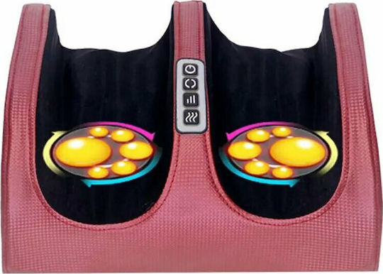 Factory Health Electric Foot Massager Dispozitiv de masaj Shiatsu pentru picioare cu căldură infraroșie Roșie