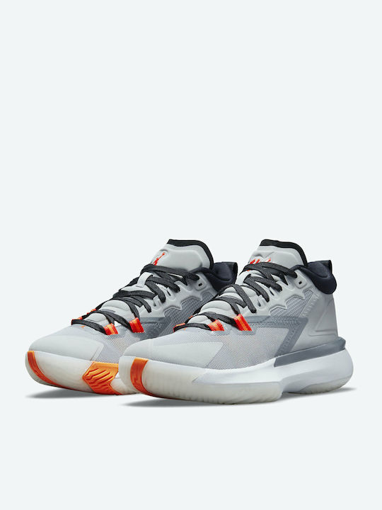Jordan Zion 1 Μπασκετικά Παπούτσια Light Smoke Grey / Smoke Grey / Black / Total Orange