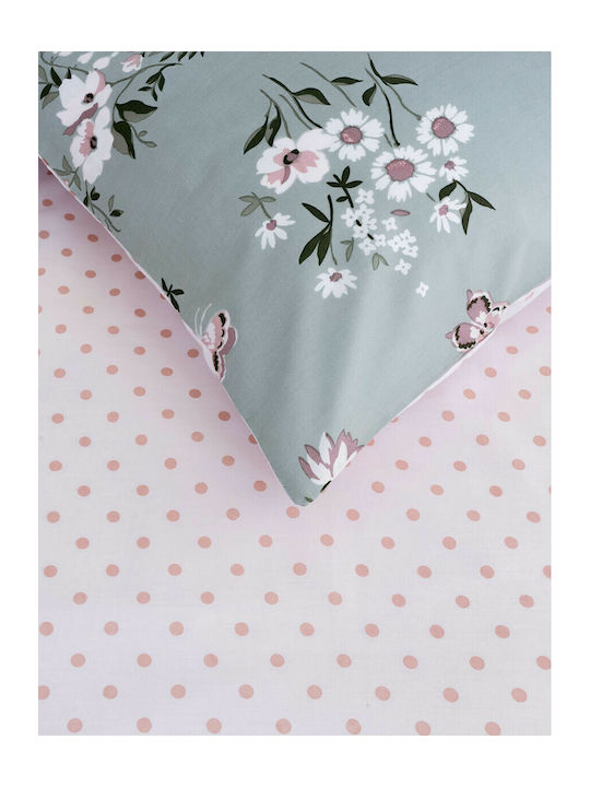 Kocoon Duvet Cover Set Single with Pillowcase 165x245 Romance Mint