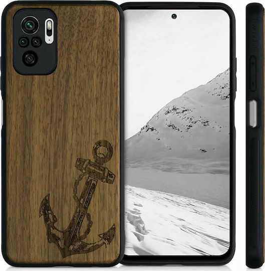 KWmobile Anchor Vintage Back Cover Ξύλινο Dark Brown (Redmi Note 10 / 10s / Poco M5s)