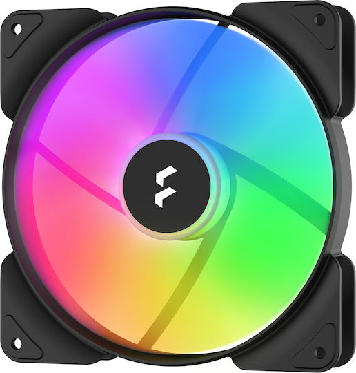 Fractal Design Aspect 14 Black Frame Case Fan 140mm (1700rpm / 78cfm) με RGB Φωτισμό και Σύνδεση 4-Pin PWM 3τμχ