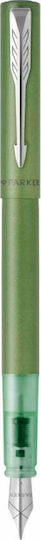 Parker Vector XL Stilou Medium Verde din Alamă