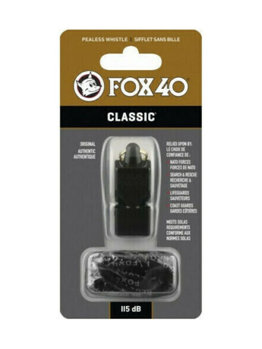 Fox40 Classic Safety Referees / Coaches Whistle with Cord Fox40 Classic Safety Referees / Coaches Whistle with Cord
