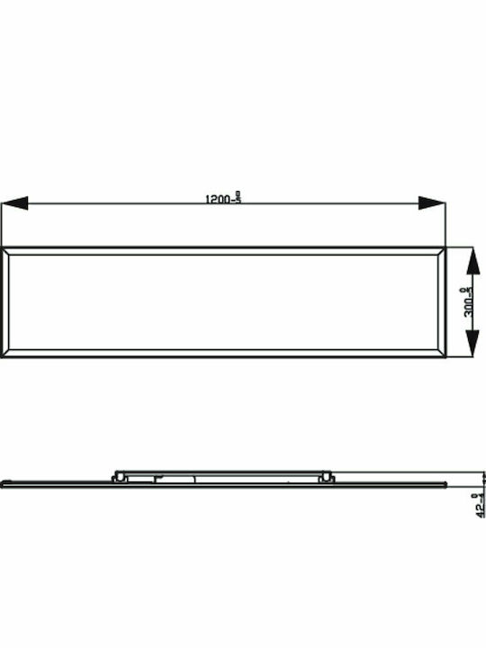 Philips Παραλληλόγραμμο Χωνευτό LED Panel 36W με Φυσικό Λευκό Φως 4000K 120x30εκ.
