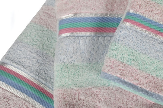 Dimcol Set of Towels 3 Pcs Rainbow 01 Multi Rainbow