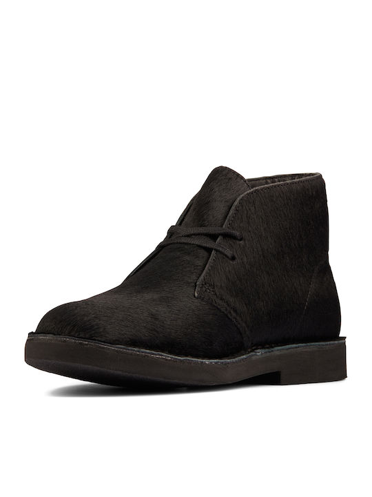 Desert Boot 2 Δερμάτινα Γυναικεία Μποτάκια Μαύρα