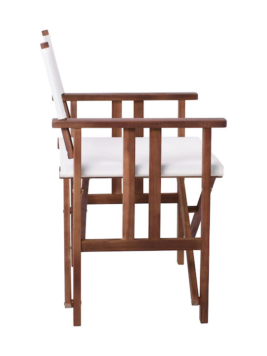 Outdoor-Sessel Hölzernes White 58x54x85εκ.