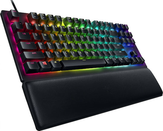 Razer Huntsman V2 TKL Оптичен Гейминг Клавиатура Без ключове с Razer Clicky суичове и RGB подсветка (Английски US) Черен