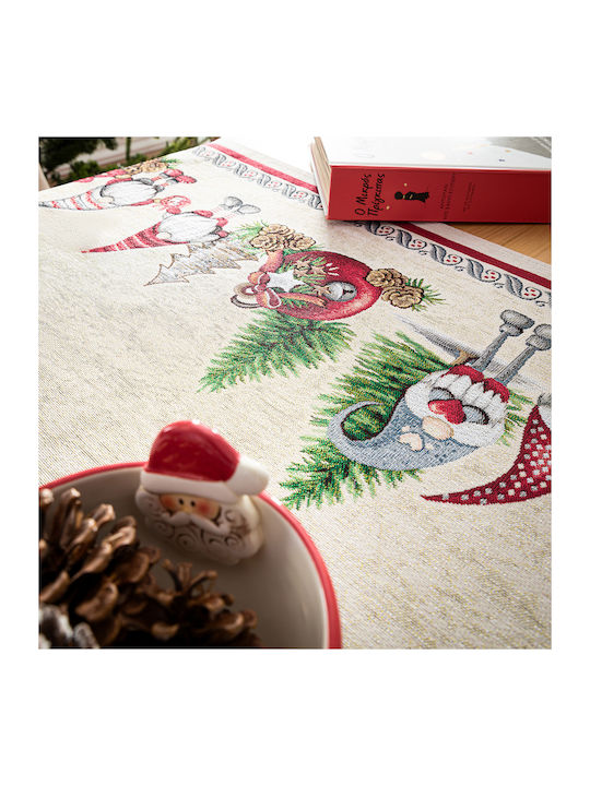 Gofis Home Weihnachtlich Tischtuch Stoff Rot L180xB135cm.