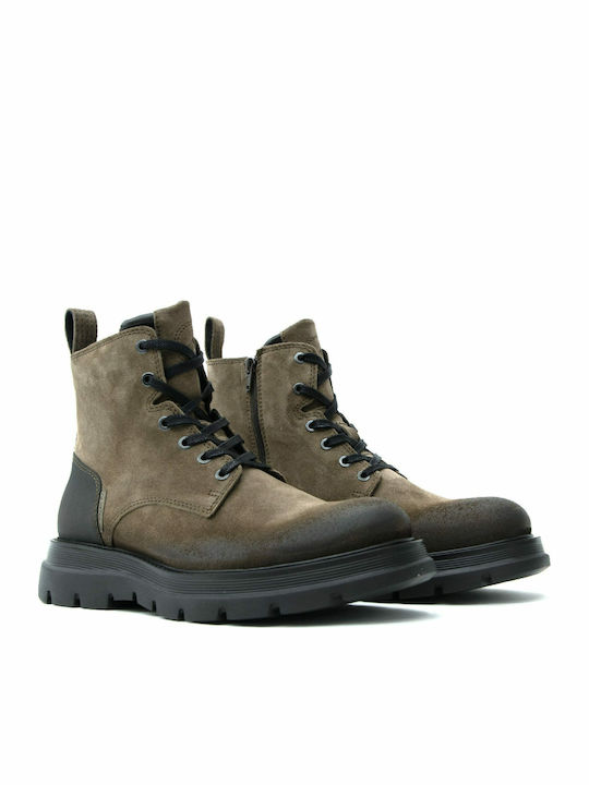 Leather Gray Boots
