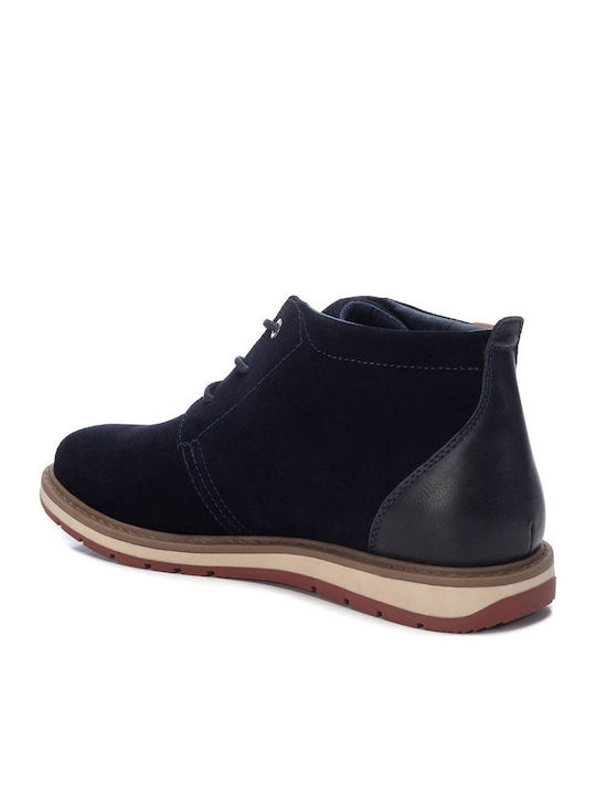 Suede Navy Blue Men's Boots