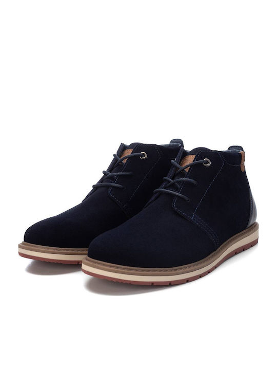 Suede Navy Blue Men's Boots