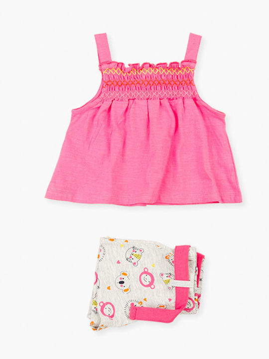 Losan Kids Set with Shorts Summer 2pcs Pink