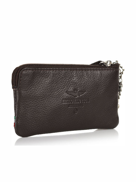 Aeronautica Militare Leather Key Holder Brown Aeronautica Militare Leather Key Holder Brown