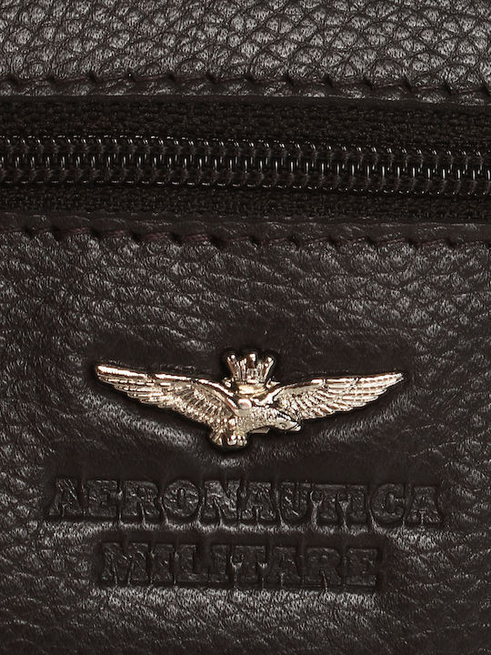Aeronautica Militare Leather Key Holder Brown