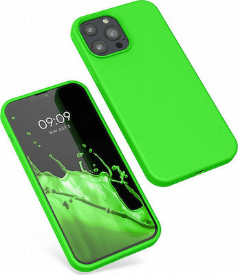 KWmobile Rubberized Umschlag Rückseite Silikon Lime Green (iPhone 13 Pro Max) 55881.159