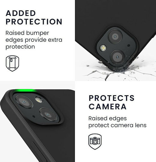 KWmobile Rubberized Back Cover Silicon Negru (iPhone 13) 55948.47