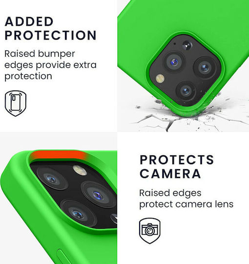 KWmobile Rubberized Back Cover Σιλικόνης Lime Green (iPhone 13 Pro)