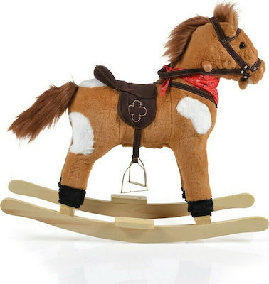 Moni Thunder Rocking Toy Horse for 24++ months With Sound & Music with Max Load Capacity 50kg Brown