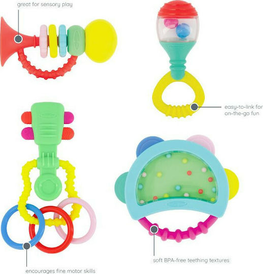 Infantino Teething Rattle made of Plastic for 0 m+ 4pcs