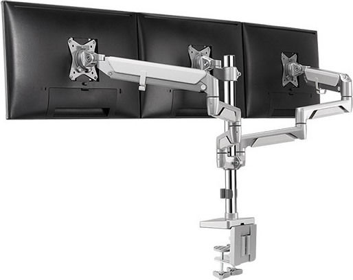 LogiLink BP0090 Βάση Γραφείου για 3 Οθόνες έως 27" με Βραχίονα Ασημί