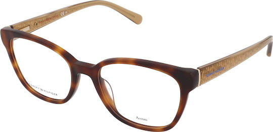 Tommy Hilfiger Femei Plastic Rame Ochelari Fluture Maro Broască țestoasă TH1840 05L