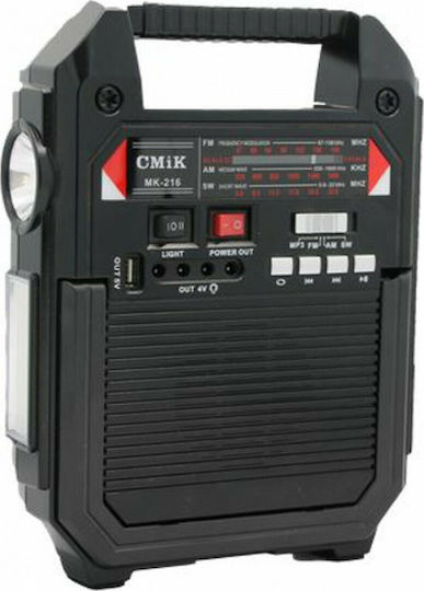 CMiK MK-216 Solar cu Bluetooth și USB Negru