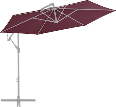 vidaXL Replacement Fabric Cantilever Umbrella Bordeaux Red 300cm