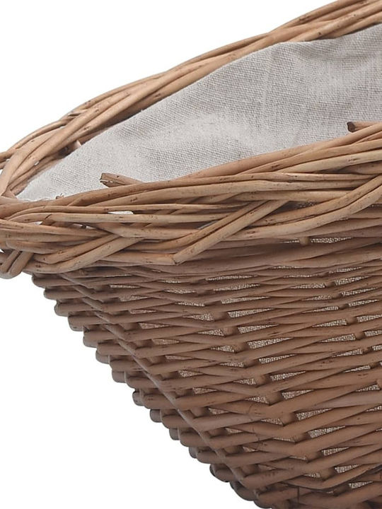 vidaXL Lemn Coș Depozitare lemne 57x46.5x52cm Maro